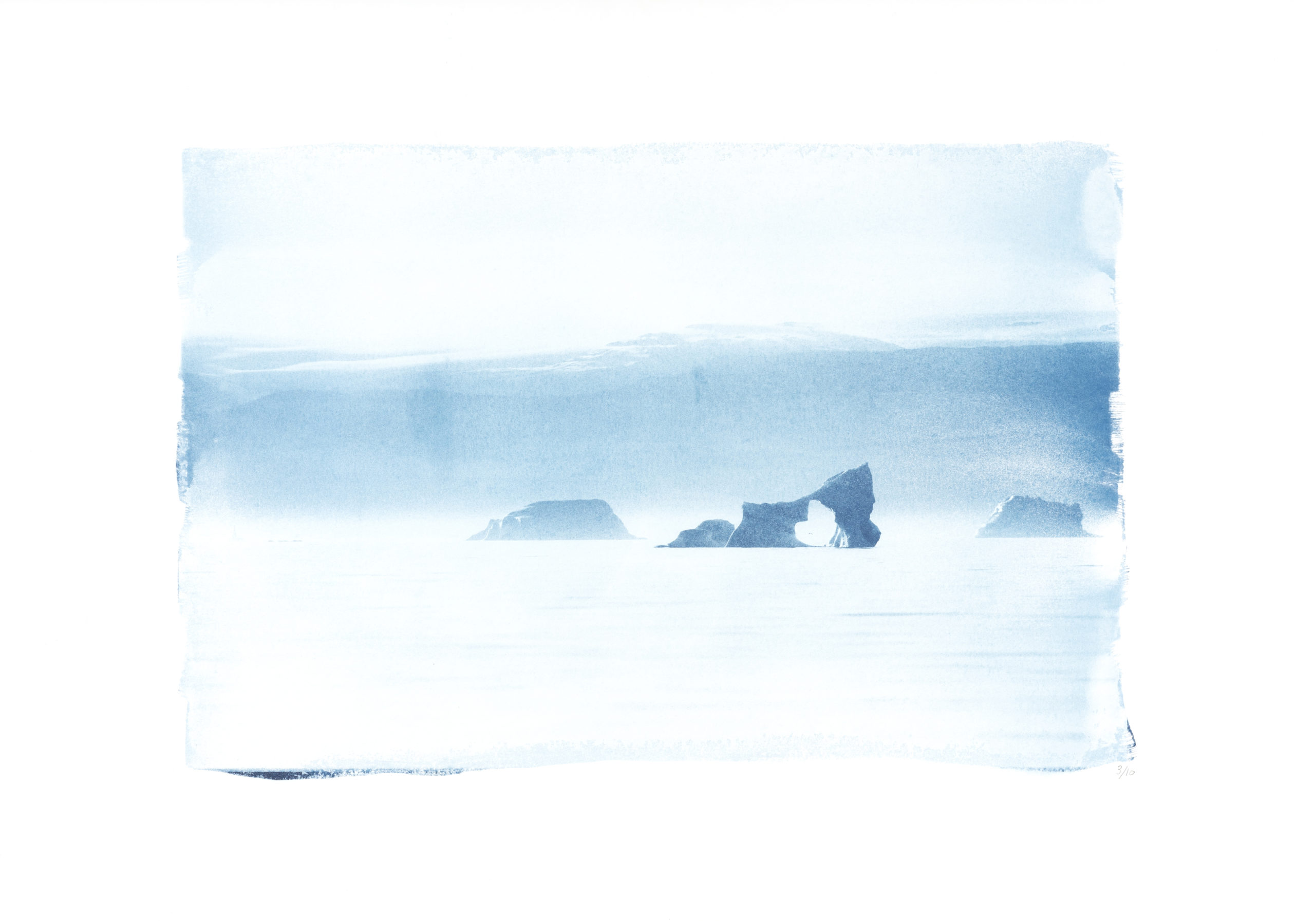 cyanotype "Heart Iceberg"